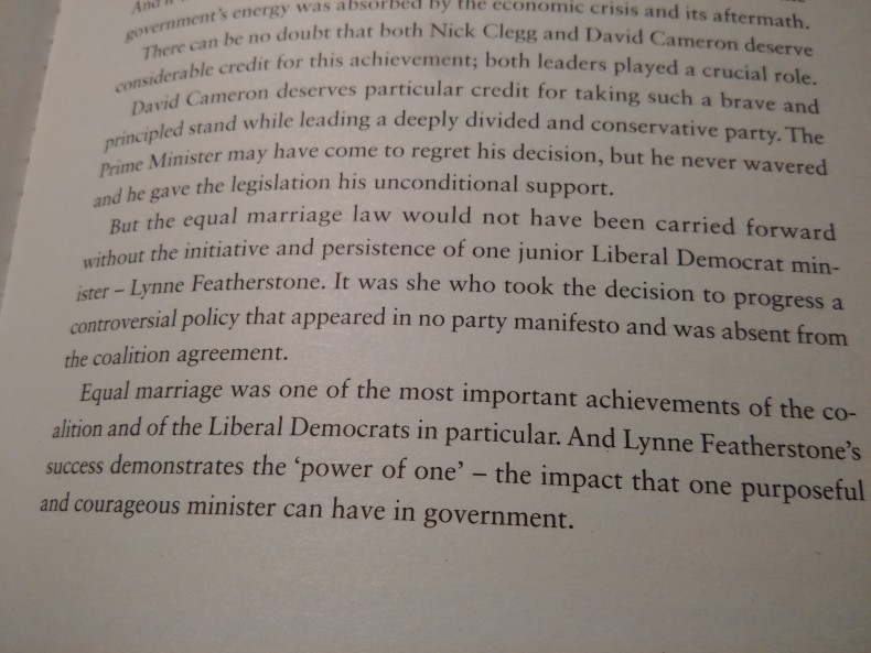 Extract from Coaliton by David Laws on same sex marriage