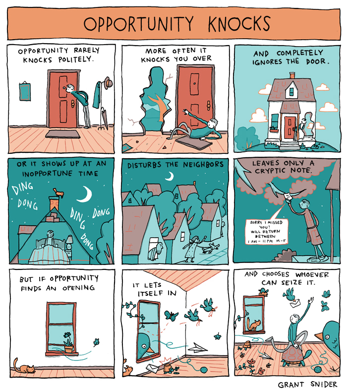Opportunity Knocks - Grant Snider
