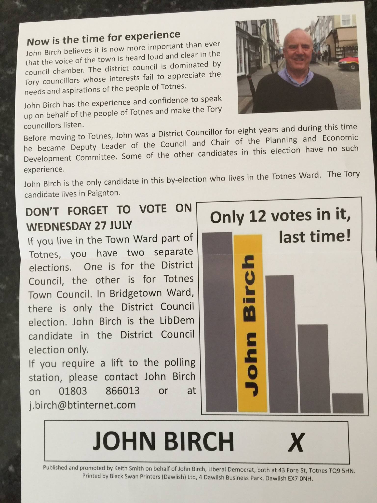 Totnes by-election leaflet - Lib Dem - page 2