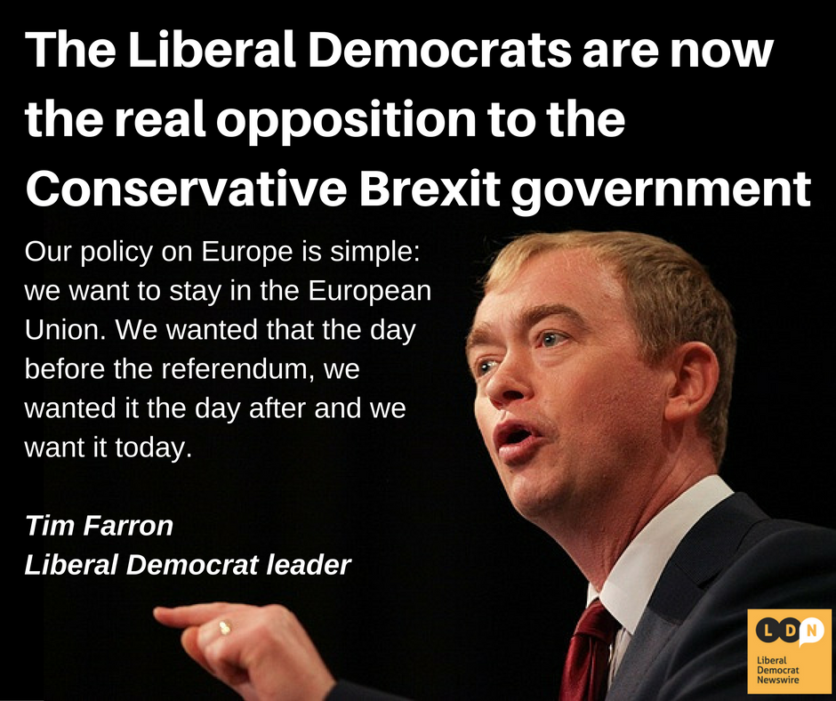 Tim Farron sets out Lib Dem policy on Europe