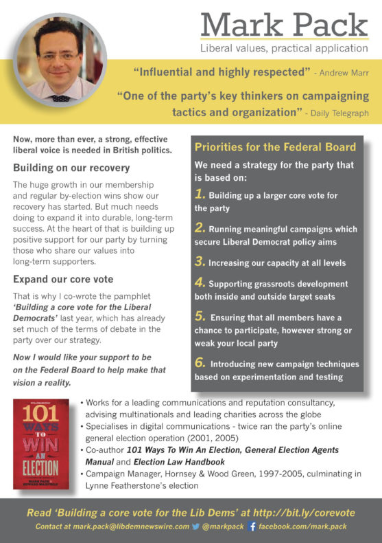 Mark Pack's Federal Board manifesto