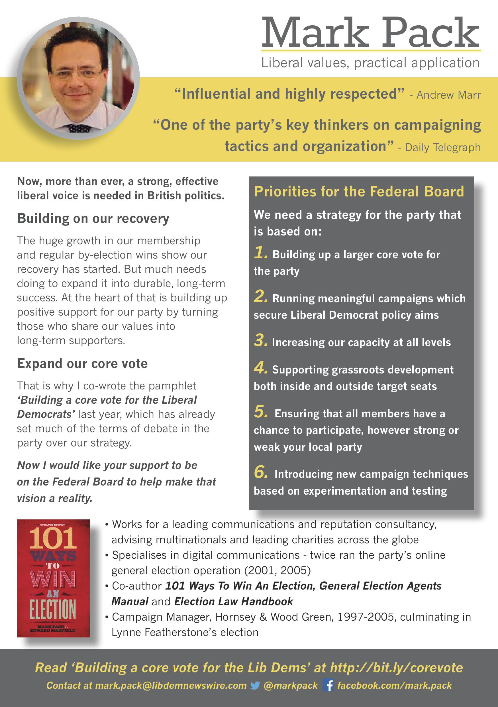 Mark Pack Federal Board Manifesto 2016