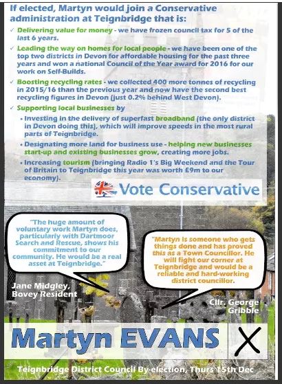 Martyn Evans election leaflet