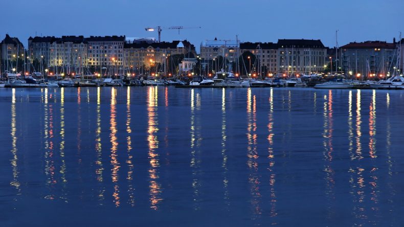 Helsinki at night - CC0 Public Domain