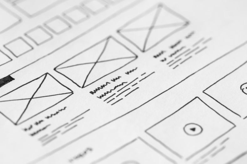 A website wireframe sketched out - CC0 Public Domain