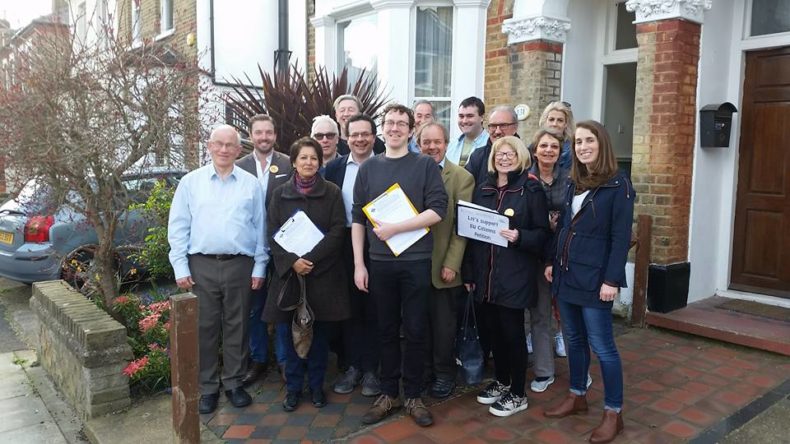 Merton Liberal Democrats canvass training session - ready for doorsteps