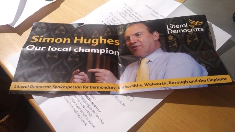 Simon Hughes election leaflet