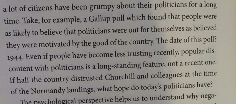 1944 Gallup poll showing that scepticism of politicians is nothing new