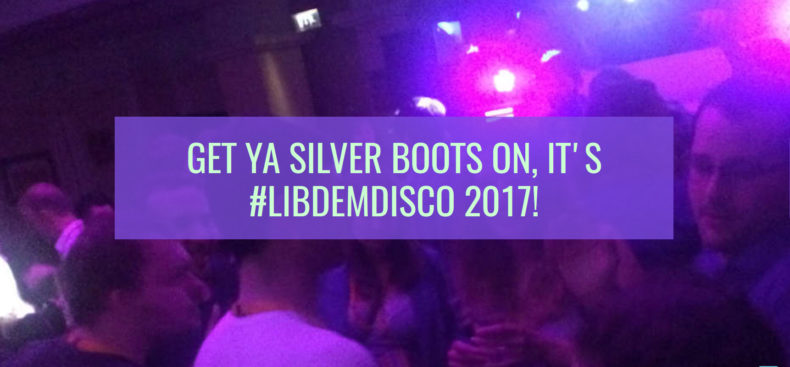 Lib Dem Conference Disco 2017 banner