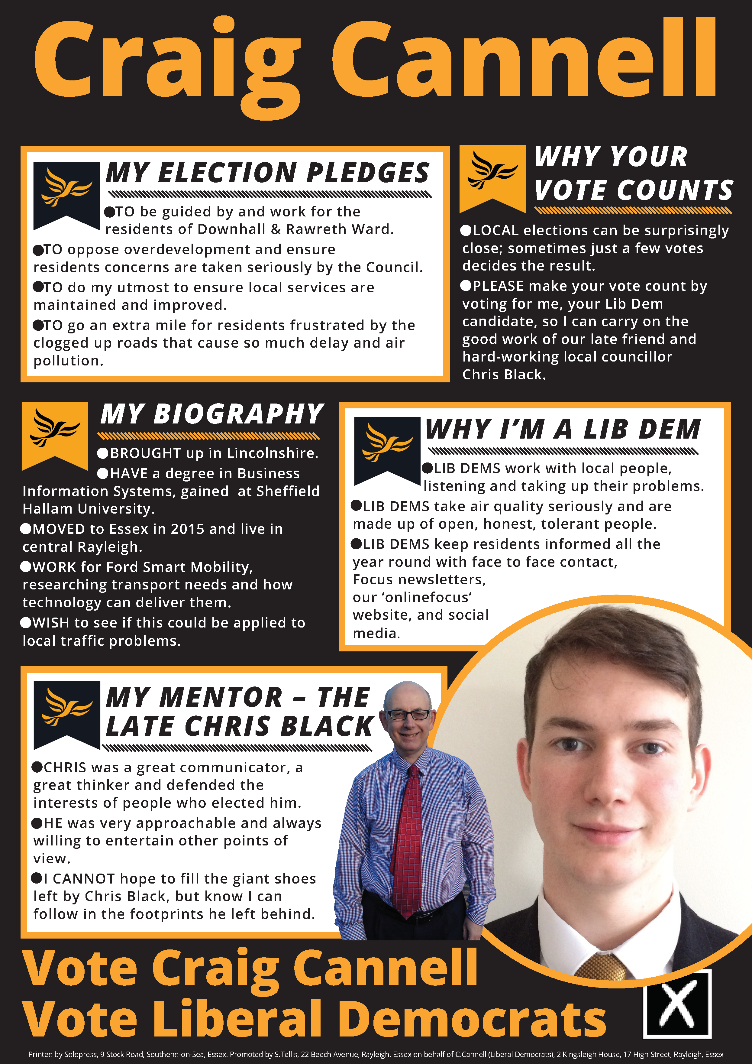 Craig Cannell election leaflet