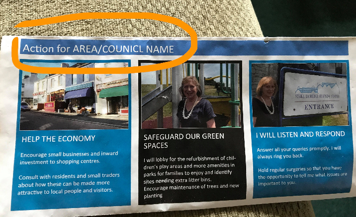 Conservative leaflet - Stoke ward - Plymouth