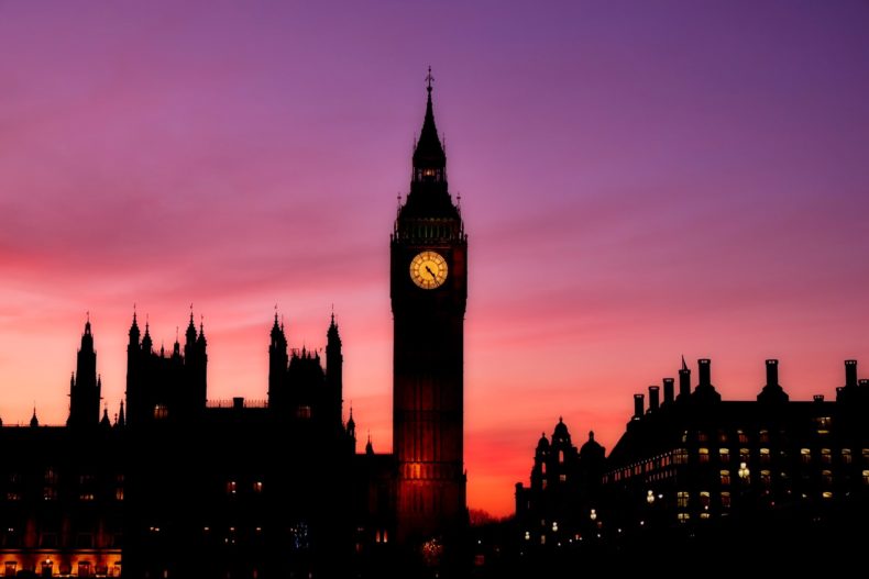 Big Ben and Parliament at dusk - CC0 Public Domain