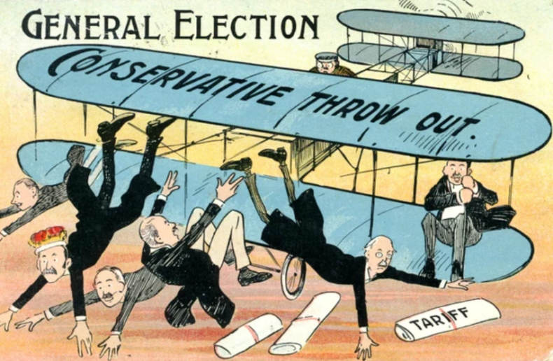 Liberal Party Postcard celebrating the 1906 victory - via the People's History Museum