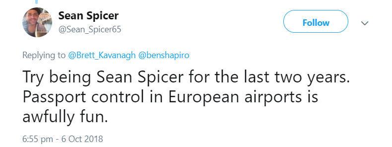 Brett Kavanagh tweet thread - #2 - Sean Spicer