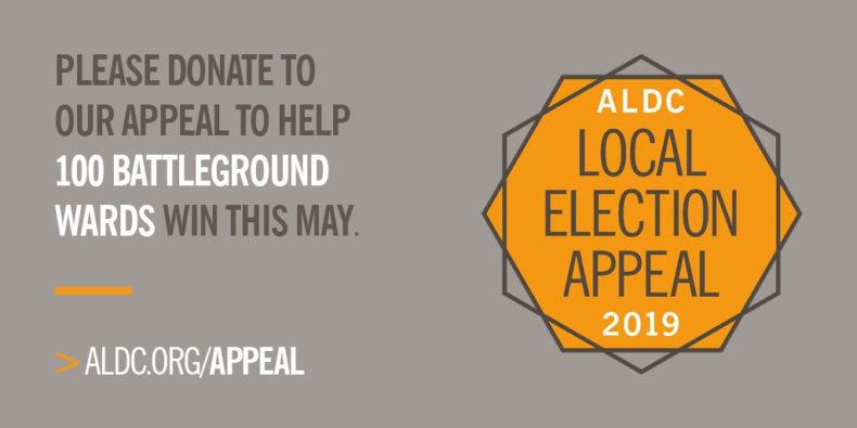 ALDC local election appeal graphic