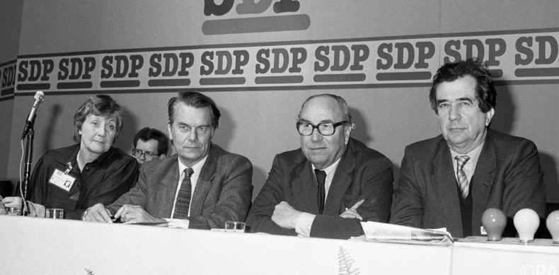 The Gang of Four from the SDP - Shirely Williams, David Owen, Roy Jenkins and Bill Rodgers