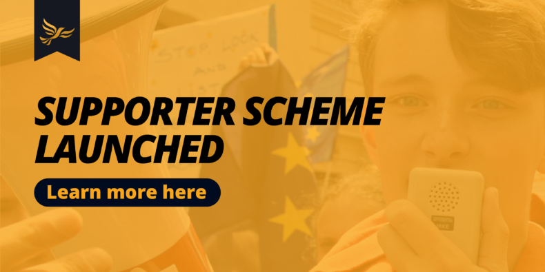 Lib Dem registered supporter scheme - learn more here