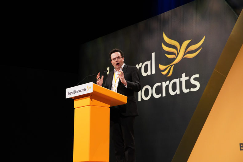 Mark Pack speaking at the York 2019 Lib Dem spring conference - photo copyright John Russell johnrussell zenfolio com
