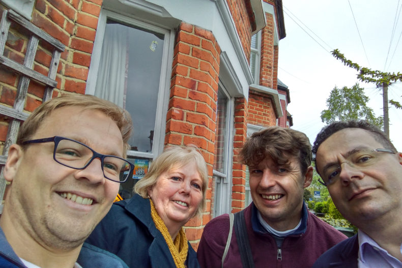 Out delivering with fellow Lib Dems in Lambeth