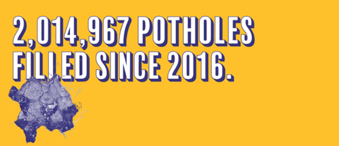 Conservative Party graphic about potholes