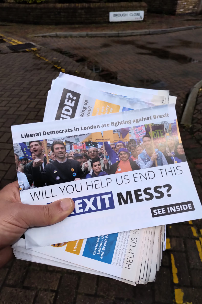 Liberal Democrat anti-Brexit leaflets