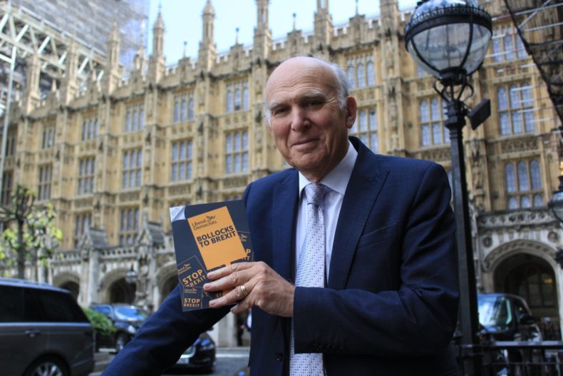 Vince Cable and Lib Dems European Parliament election manifesto - photo via the LibDems Twitter feed