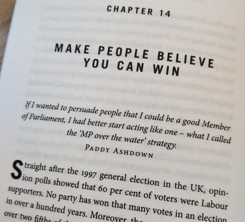 Paddy Ashdown quote on acting like an MP even before you are one