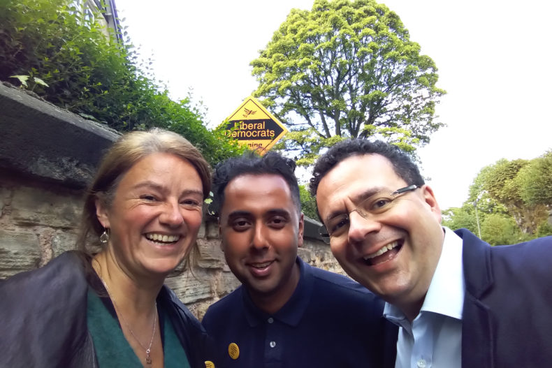 Mark Pack canvassing in Sheffield Hallam with Imogen and Mo