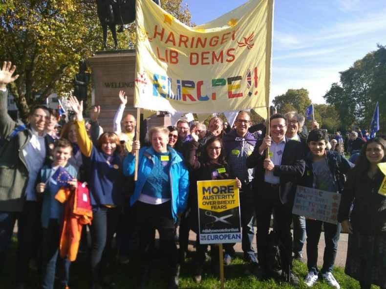 With Haringey Lib Dems on march