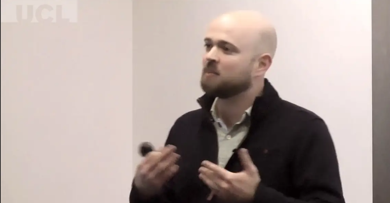 Ben Lauderdale - screenshot from video of him speaking at UCL https://vimeo.com/131757466