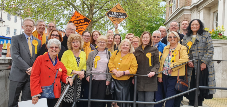 Stephen Robinson and Chelmsford Liberal Democrats. Photo courtesy of Chelmsford Liberal Democrats.