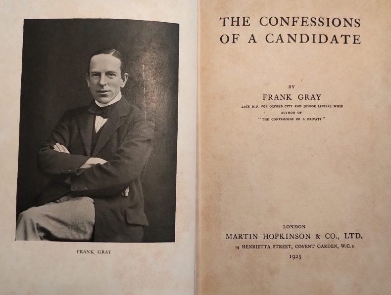Frank Gray - The Confessions of a Candidate - cover pages