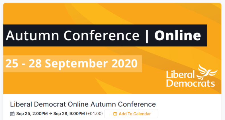 Lib Dem virtual conference 2020 banner
