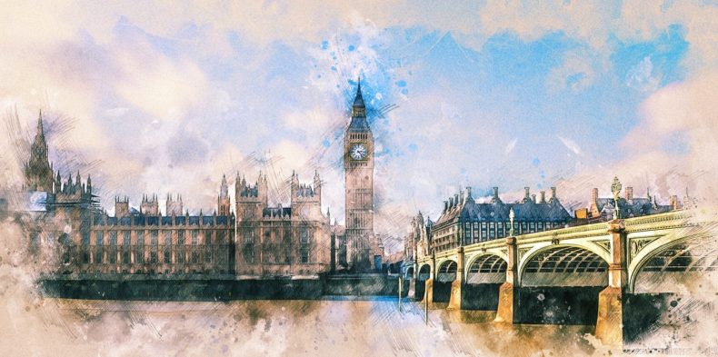 Houses of Parliament, viewed from across the Thames