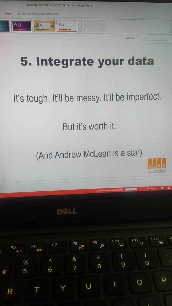 Andrew McLean training slide