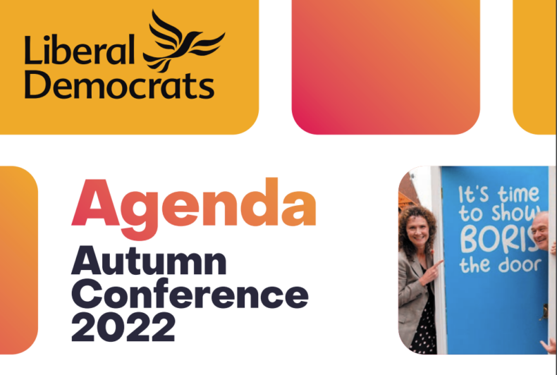 Lib Dem 2022 autumn conference agenda cover