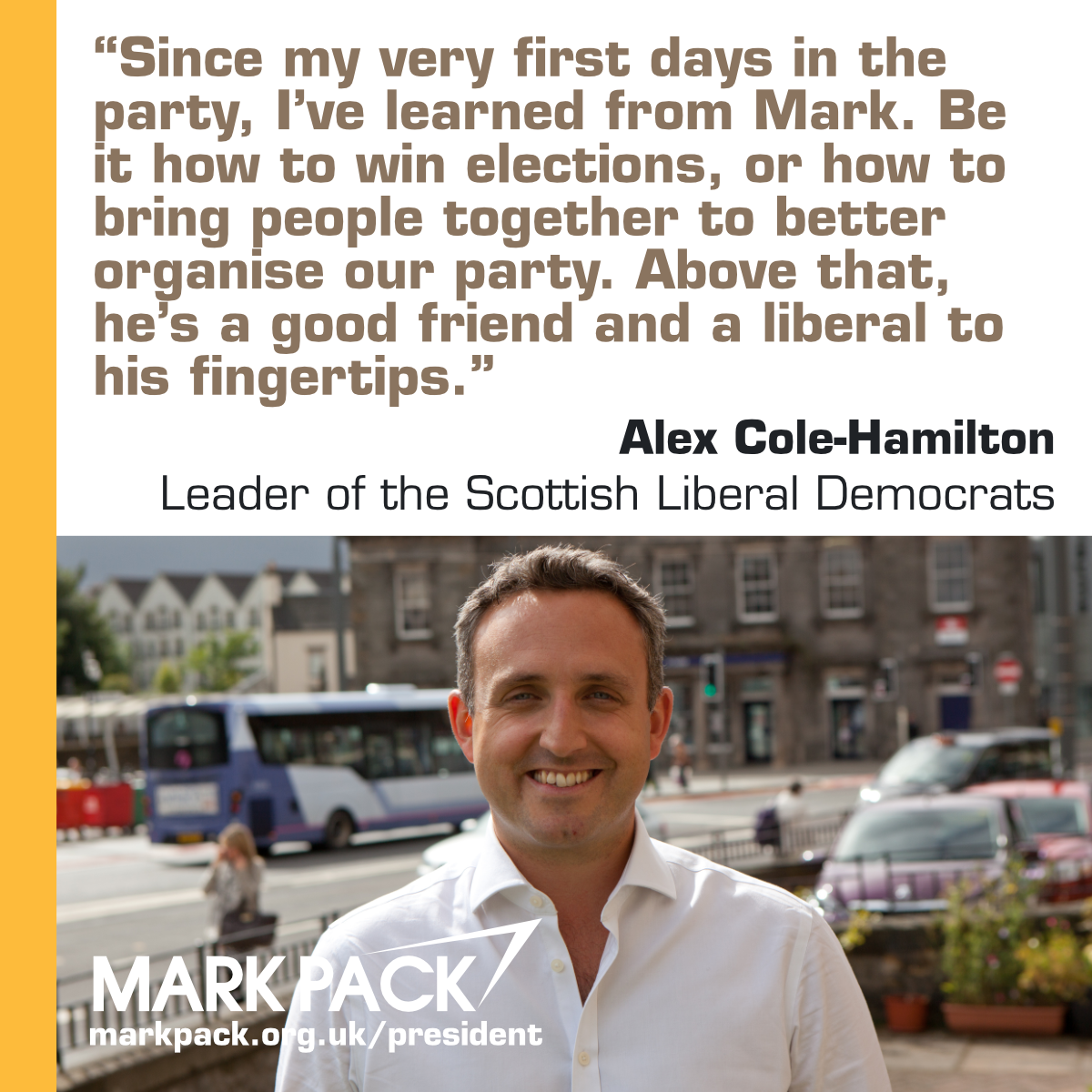 Alex Cole-Hamilton endorses Mark Pack