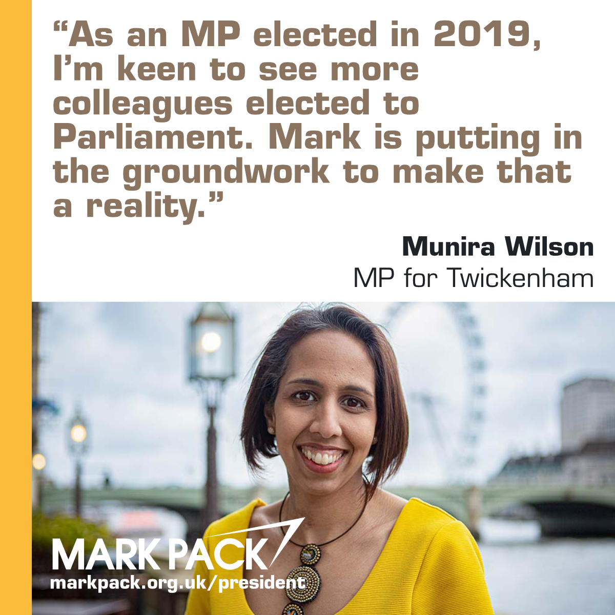 Munira Wilson endorses Mark Pack