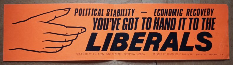 1979 Liberal Party election poster - political security and economic recovery