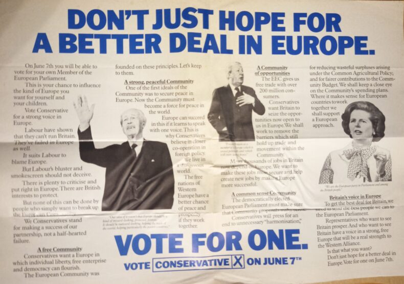 Conservative 1994 Euro elections leaflet - inside