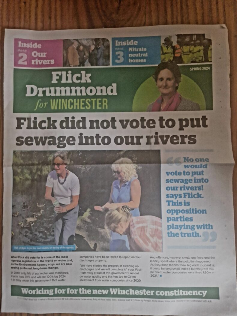 Flick Drummond leaflet front page