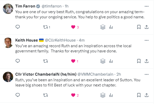 Tim Farron and others respond to Ruth Dombey stepping down